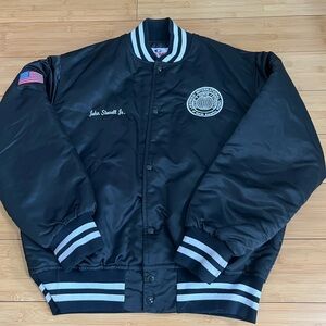 Vintage satin labor union jacket L personalized for "John Stovall Jr." Local 29